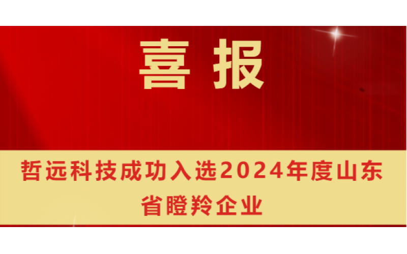 喜報！哲遠科技成功入選2024年度山東省瞪羚企業(yè)